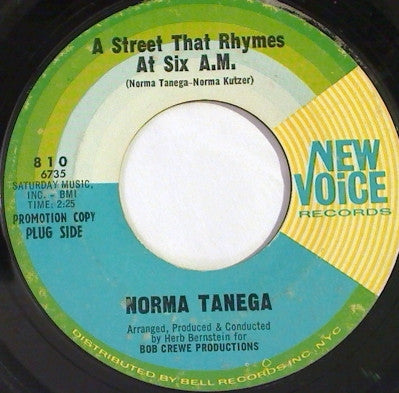 Norma Tanega : A Street That Rhymes At Six A.M. / Treat Me Right (7", Single, Promo)