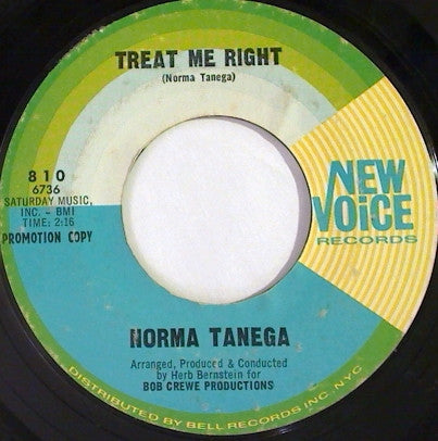 Norma Tanega : A Street That Rhymes At Six A.M. / Treat Me Right (7", Single, Promo)