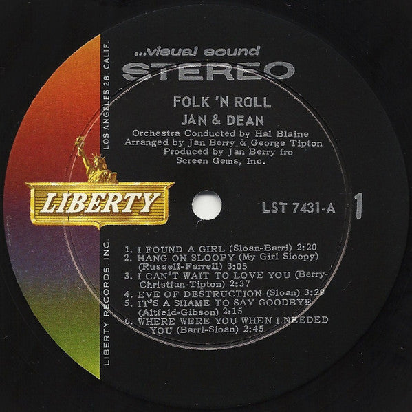 Jan & Dean : Folk 'N Roll (LP, Album)
