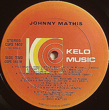 Johnny Mathis : Sincerely Yours (LP, Comp)