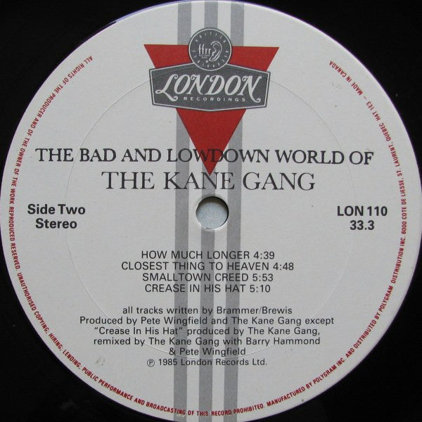 The Kane Gang : The Bad And Lowdown World Of (LP, Album)