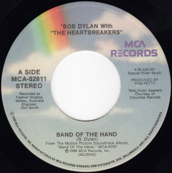 Bob Dylan With Tom Petty And The Heartbreakers : Band Of The Hand (7", Single)
