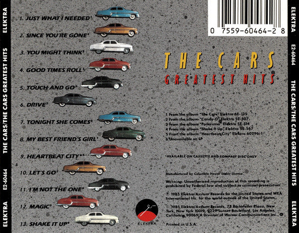 The Cars : The Cars Greatest Hits (CD, Comp, Club, Spe)
