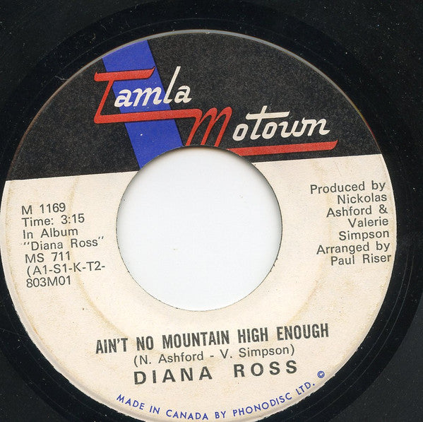 Diana Ross : Ain't No Mountain High Enough (7", Single)