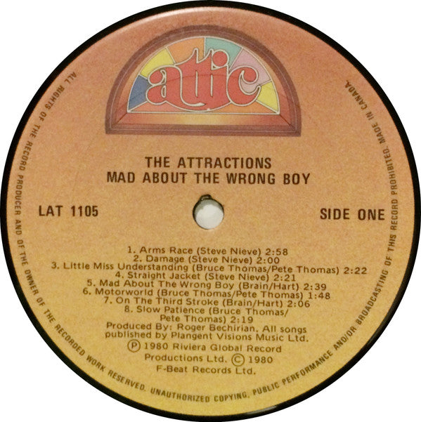 The Attractions : Mad About The Wrong Boy (LP, Album)