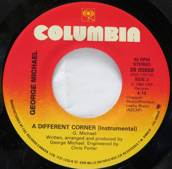 George Michael : A Different Corner (7", Single)