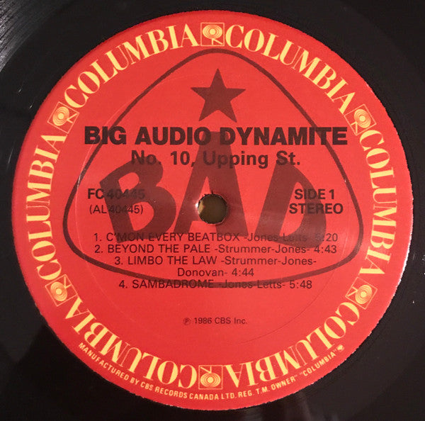 B.A.D.* : No. 10, Upping St. (LP, Album)