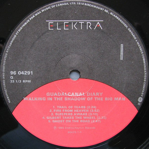 Guadalcanal Diary : Walking In The Shadow Of The Big Man (LP, Album)