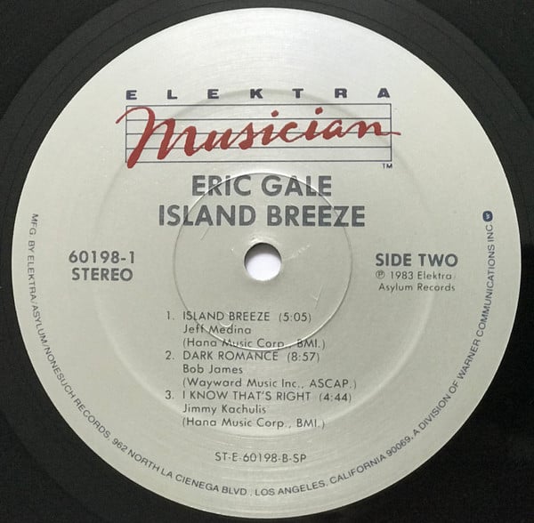 Eric Gale : Island Breeze (LP, Album, Spe)