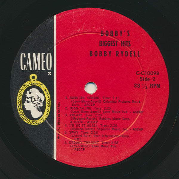 Bobby Rydell : Bobby's Biggest Hits (LP, Comp, Mono)
