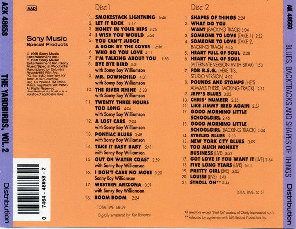 The Yardbirds : Blues, Backtracks And Shapes Of Things Vol. 2 (2xCD, Comp, RM)