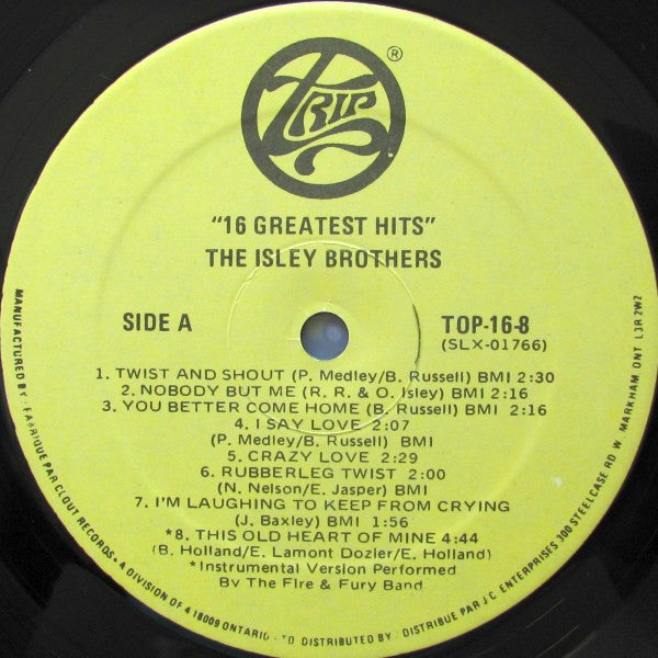 The Isley Brothers : The 16 Greatest Hits Of The Isley Brothers (LP, Comp)