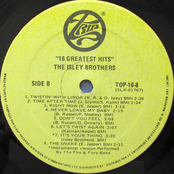 The Isley Brothers : The 16 Greatest Hits Of The Isley Brothers (LP, Comp)