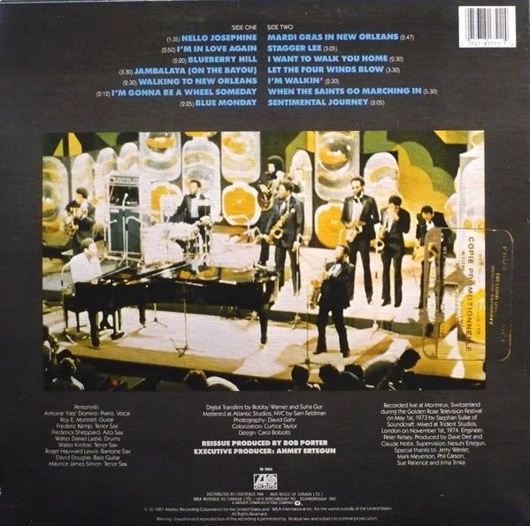 Fats Domino : Live At Montreux (LP, Album)