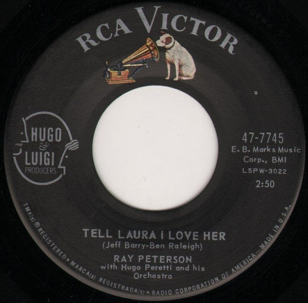 Ray Peterson : Tell Laura I Love Her  (7", Single, Roc)