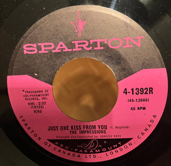 The Impressions : Just One Kiss From You / Twilight Time (7")