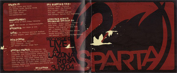 Sparta : Live At La Zona Rosa 3.19.04 (CD)
