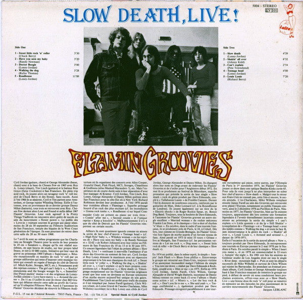 Flamin Groovies* : Slow Death, Live! (LP, Album)