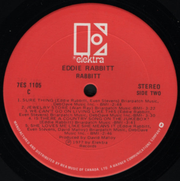 Eddie Rabbitt : Rabbitt (LP, Album, RE, C)