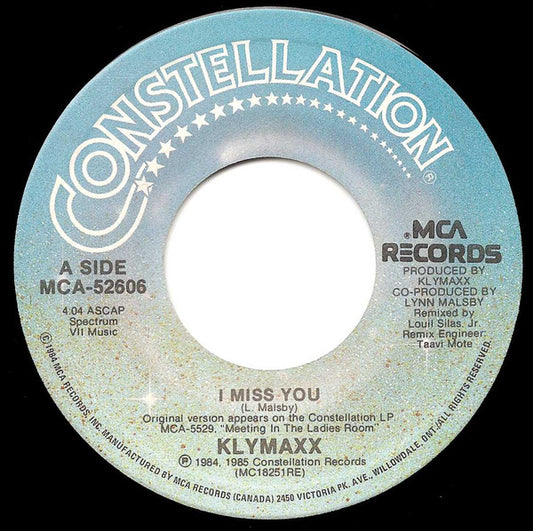 Klymaxx : I Miss You (7")