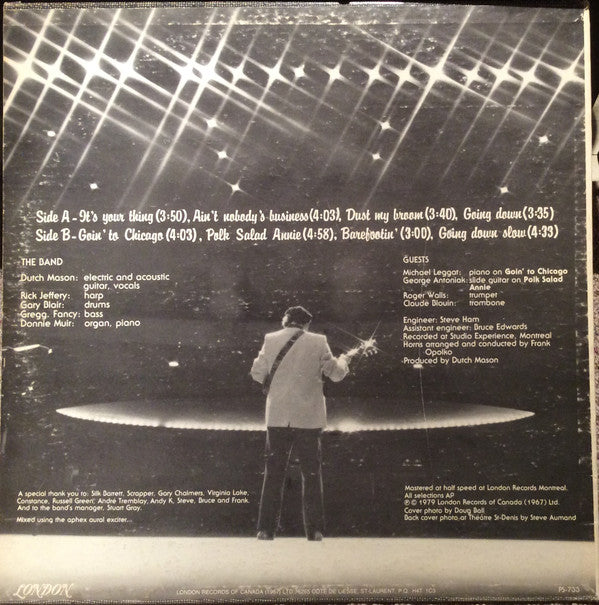 Dutch Mason Blues Band : Wish Me Luck (LP, Album, Hal)