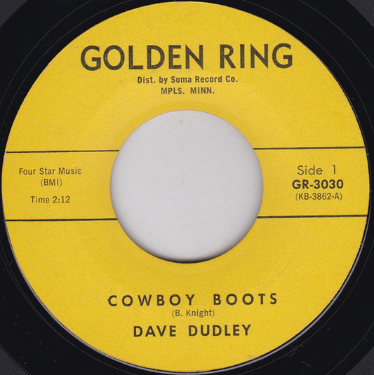 Dave Dudley : Cowboy Boots (7", Styrene)