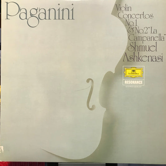 Niccolò Paganini / Shmuel Ashkenasi : Violin Concertos No.1  & No.2 "La Campanella" (LP)