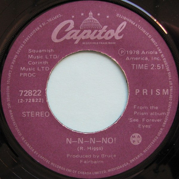 Prism (7) : Night To Remember / N-N-N-No! (7", Single)