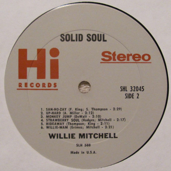 Willie Mitchell : Solid Soul (LP, Album)