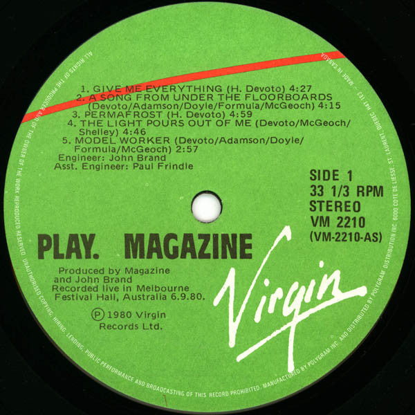 Magazine : Play (LP, Album)