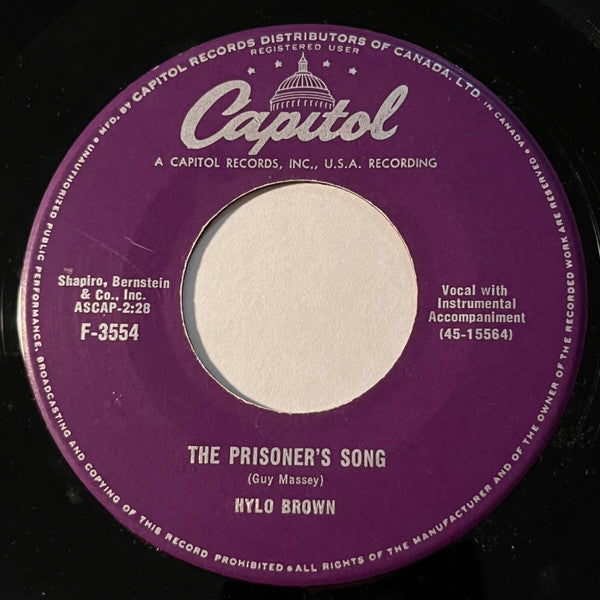 Hylo Brown : The Only One / The Prisoner's Song (7", Single)