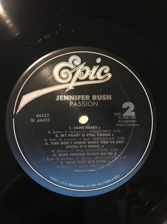 Jennifer Rush : Passion (LP, Album)