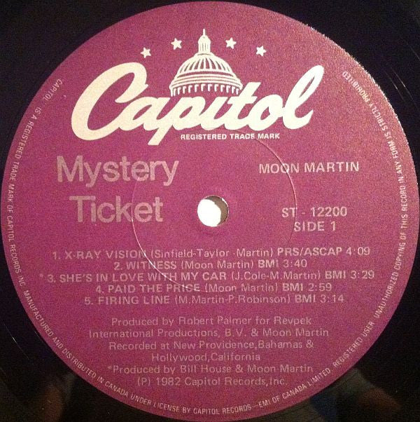 Moon Martin : Mystery Ticket (LP, Album)