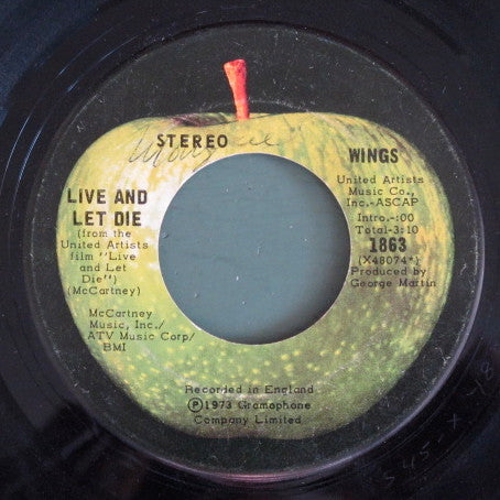 Wings (2) : Live And Let Die / I Lie Around (7", Single)