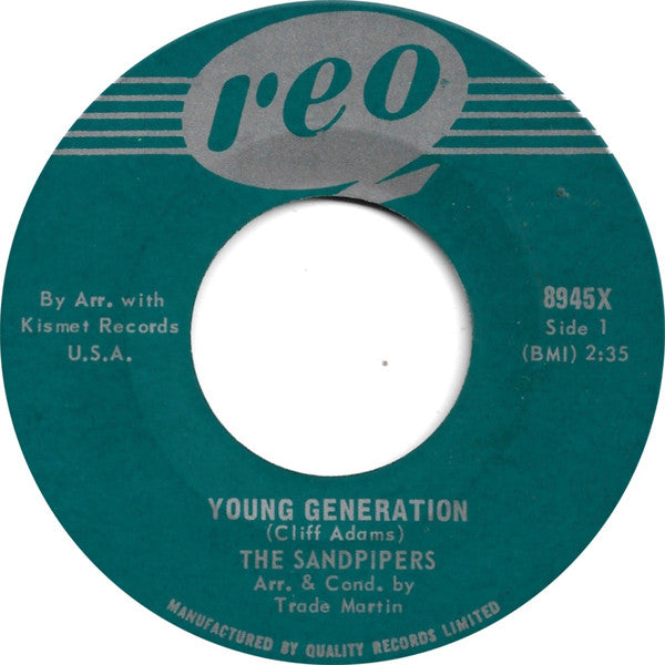The Sandpipers (4) : Young Generation / Ali Baba (7", Single)
