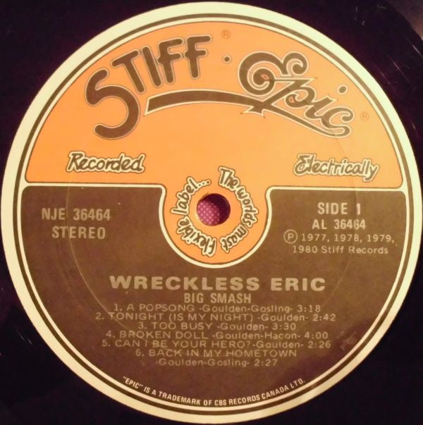 Wreckless Eric : Big Smash (LP, Album)