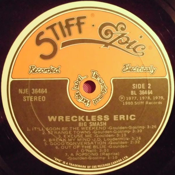 Wreckless Eric : Big Smash (LP, Album)