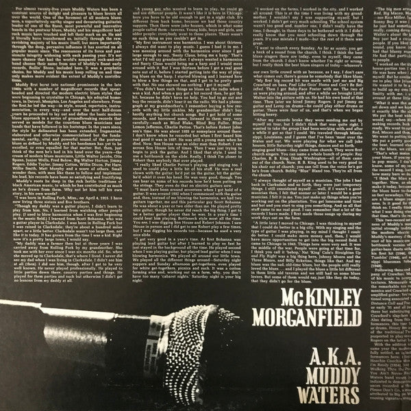 Muddy Waters : McKinley Morganfield A.K.A. Muddy Waters (2xLP, Album, Comp, Mono)