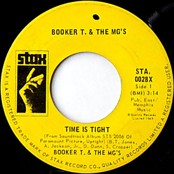 Booker T & The MG's : Time Is Tight / Johnny, I Love You (7")