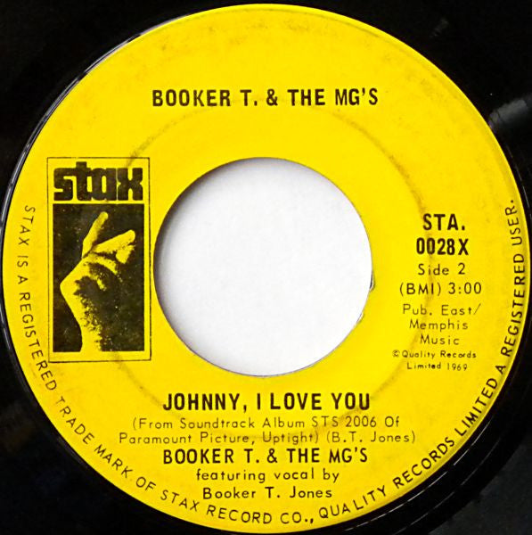Booker T & The MG's : Time Is Tight / Johnny, I Love You (7")