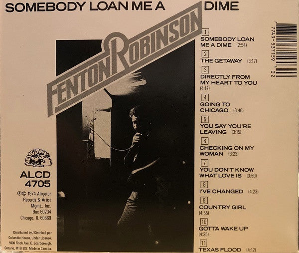 Fenton Robinson : Somebody Loan Me A Dime (CD, Album, Club, RE)