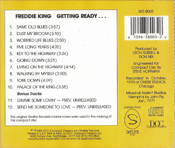 Freddie King : Getting Ready... (CD, Album)