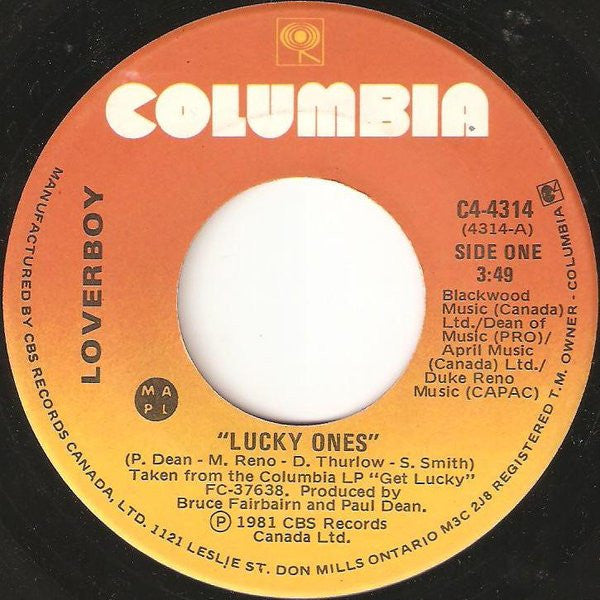 Loverboy : Lucky Ones (7", Single)