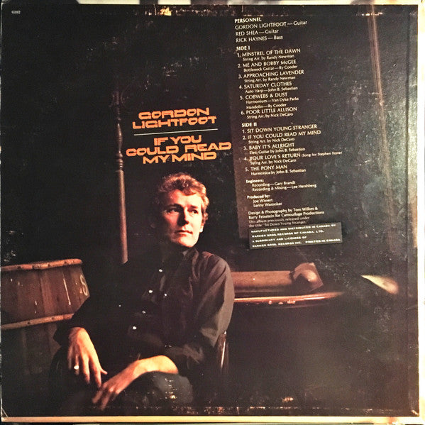 Gordon Lightfoot : If You Could Read My Mind (LP, Album)
