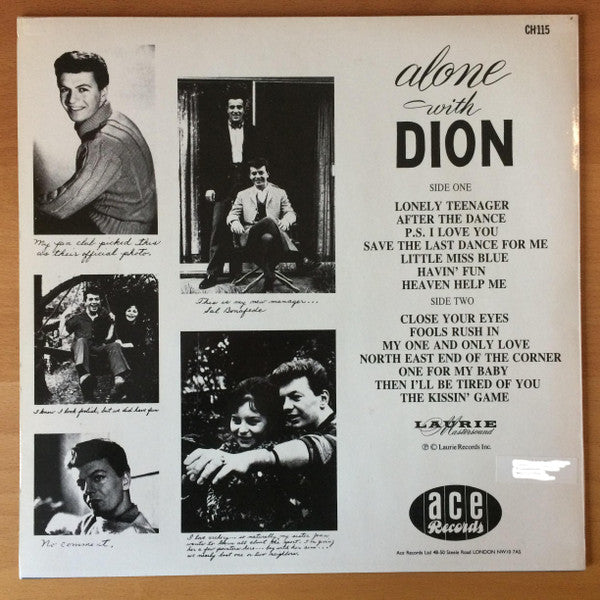 Dion (3) : Alone With Dion (LP, Album, Mono, RE)