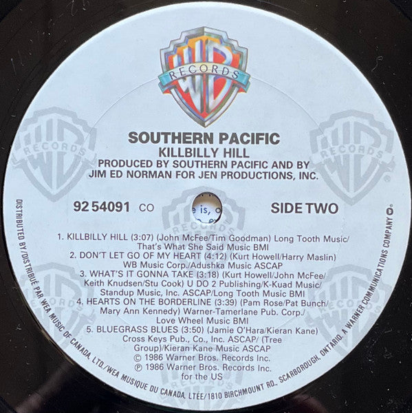 Southern Pacific : Killbilly Hill (LP, Album)