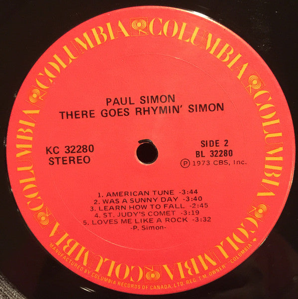 Paul Simon : There Goes Rhymin' Simon (LP, Album, Gat)