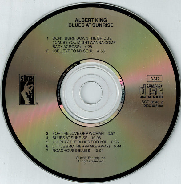 Albert King : Blues At Sunrise (CD, Album)