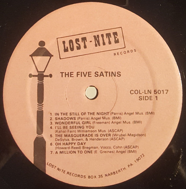 The Five Satins : Sing Their Greatest Hits (LP, Comp)