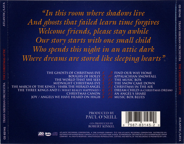 Trans-Siberian Orchestra : The Christmas Attic (CD, Album)